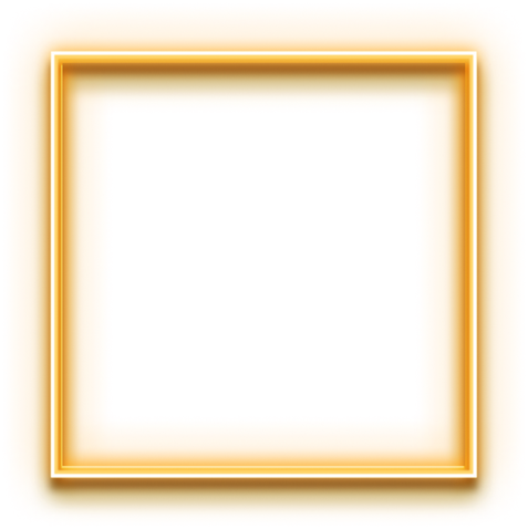 Yellow Square Neon Frame