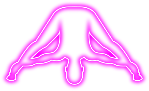 Neon Yoga Icon